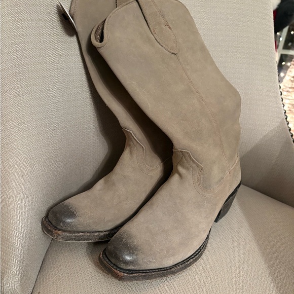 Ariat Memphis Burnt Taupe Suede Western Boots 8B NWT - Picture 8 of 10